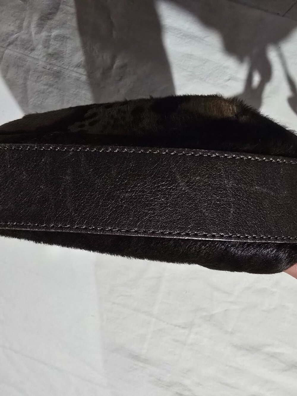 Donald J Pliner Couture Calf Hair Snake Print Handbag Luxe Italian Shoulder Bag - Picture 3 of 16